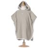Poncho �ponge taupe et blanc (9-36 mois)