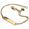 Gourmette Petit Prince couch� dans l'herbe (or jaune et �mail)