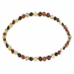 Collier enfant ambre multicolore olivettes (32 cm) - Balticambre
