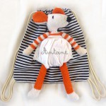 Sac � doudou ray� marine personnalisable - Les Griottes