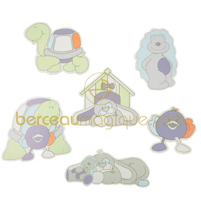 Personnages en bois Arthur & Merlin (6 pi�ces) par Noukie's