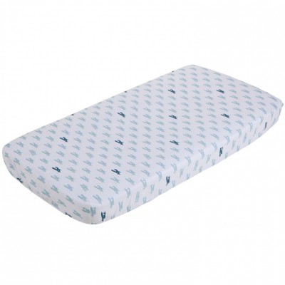 Drap housse de lit mint airplane (60 x 120 cm)