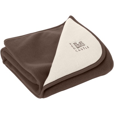 Couverture r�versible double polaire marron et ivoire (100 x 72 cm) par Red Castle