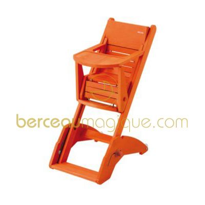 Chaise haute twenty one abricot 4 positions par Combelle