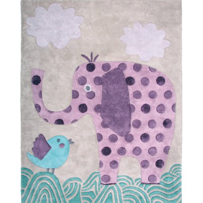 Tapis enfant eléphant arno (100 x 130 cm)