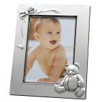 Cadre photo Ours 17 x 13,5 cm (m�tal argent�) - Orf�vrerie de Cr�vigny 