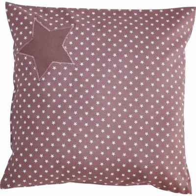 Petit coussin etoiles figue (23 x 23 cm)