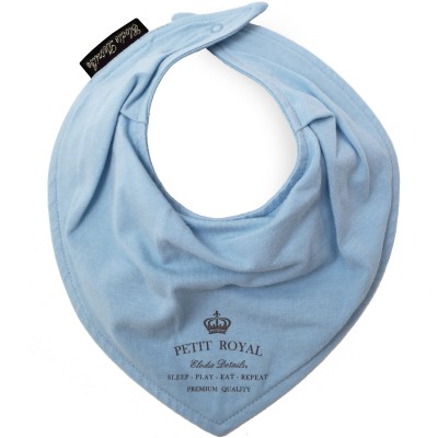 Bavoir bandana bleu clair petit royal