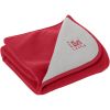 Couverture r�versible double polaire rouge et gris clair (100 x 72 cm)
