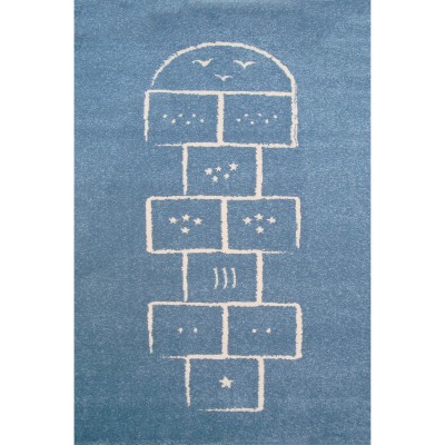 Tapis marelle bleu (100 x 150 cm)