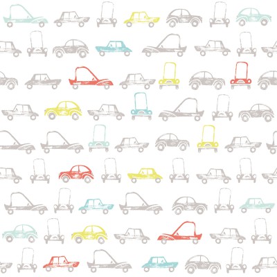 Papier peint oldies car playtime by briagell perret