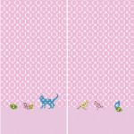 Set de 2 rideaux Silhouettes d'animaux rose (145 x 280 cm) - Taftan