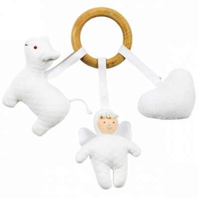 Hochet anneau en bois Anges (3 pi�ces) par Trousselier