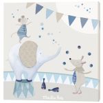Cadre toile bleu Aim� et C�leste (30 x 30cm) - Moulin Roty