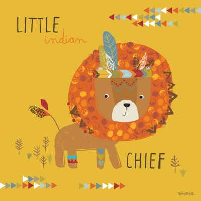Tableau lion chief by paper & cloth (30 x 30 cm)