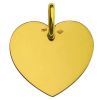 Pendentif coeur uni (or jaune) 