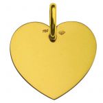 Pendentif coeur uni (or jaune)  - A.Augis