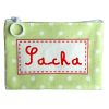 Porte-monnaie vert personnalisable
