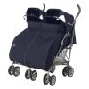 Tablier double pour poussette canne double Twixx marine