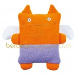 Peluche Chat Monstre en polaire orange / parme (24 cm) - Trousselier