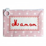 Porte-monnaie rose personnalisable - Les Griottes