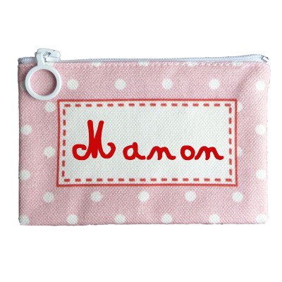 Porte-monnaie rose personnalisable par Les Griottes