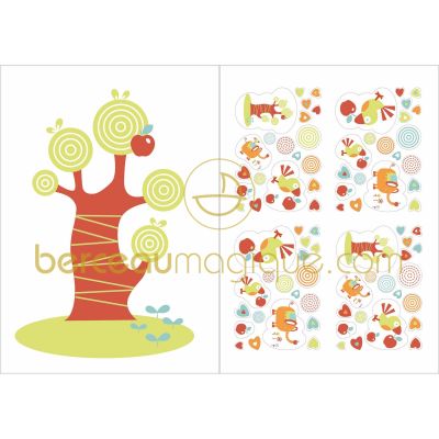 D�cors muraux adh�sifs repositionnables Roudoudou et Rococo par Candide