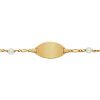 Gourmette b�b� petites perles (or jaune 750�)