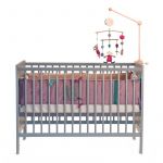 Lit b�b� � barreaux Ardoise (60 x 120 cm) - Moulin Roty