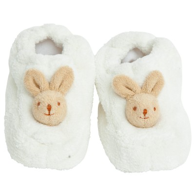 Chaussons hochet lapin blanc par Trousselier