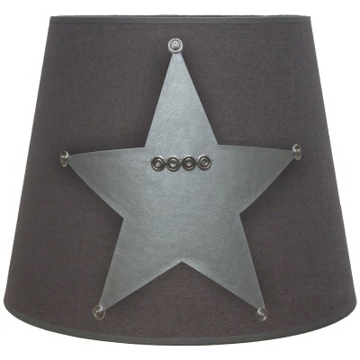 Abat-jour silver star gris anthracite pour lampe (35 x 28 cm)