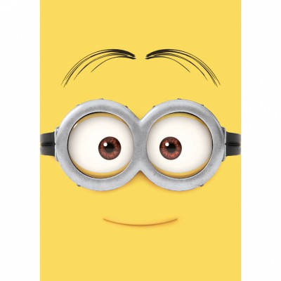 Tapis rectangulaire les minions jaune (95 x 133 cm)