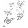 Stickers mural Les papillons Argent (28 x 27 cm)