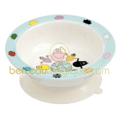 Assiette creuse ventouse Barbapapa pastel par Petit Jour Paris