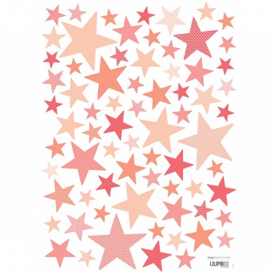 Stickers a3 my superstar coral tones by sophie cordier (29,7 x 42 cm)