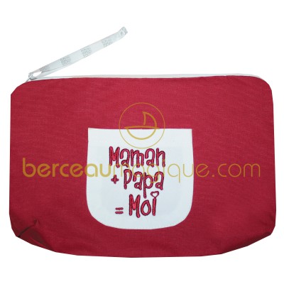 Baby Trousse brod�e Maman + Papa = Moi   par BB & Co