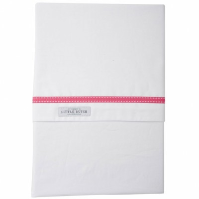 Drap de berceau pointillé floral rose (70 x 100 cm)