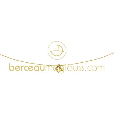 Collier cha�ne et papillon ajour� (or jaune 750�) par Berceau magique bijoux