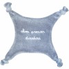 Doudou plat velours brod� Mon premier doudou gris