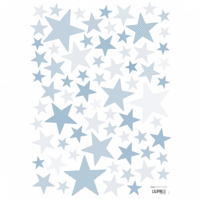 Stickers a3 my superstar baby blue by sophie cordier (29,7 x 42 cm)