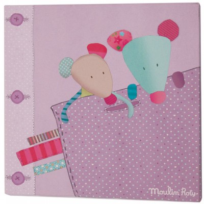 Cadre toile parme les jolis pas beaux (30 x 30cm)