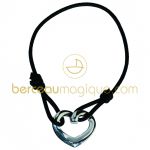 Bracelet cordon Coeur (Petit mod�le) (Argent massif) - Ercuis