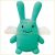 Doudou Ange lapin polaire turquoise (18 cm)