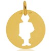 Pendentif petit tr�sor gar�on ajour� (or jaune) 