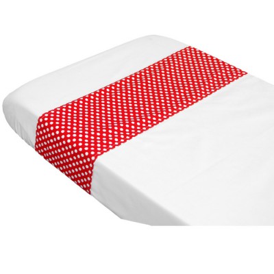 Drap de lit à pois rouge (120 x 150 cm)