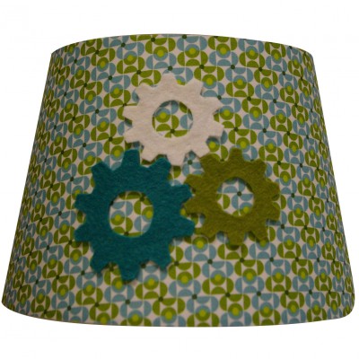 Abat-jour robotic vert engrenages pour lampe (20 x 15 cm)