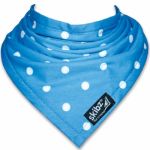 Bavoir-bandana doubl� bleu � pois blancs Skibz - BB & Co