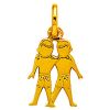 Pendentif breloque g�meaux (or jaune)