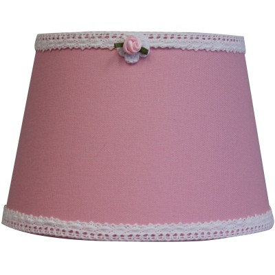 Abat-jour linen nature rose pour lampe (20 x 15 cm)