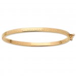 Jonc plat petits losanges pour b�b� (or jaune) - Berceau magique bijoux